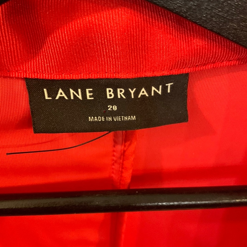 Lane Bryant Red Velvet Blazer Jacket - Picture 2 of 16